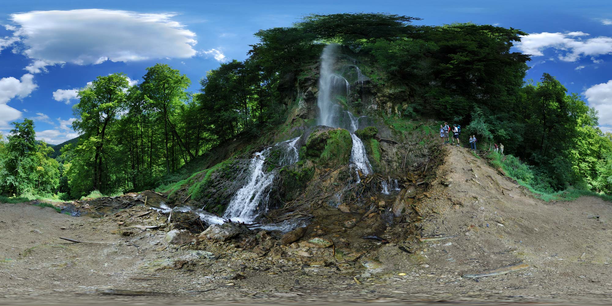 Panorama  Bad Urach - Wasserfall unten