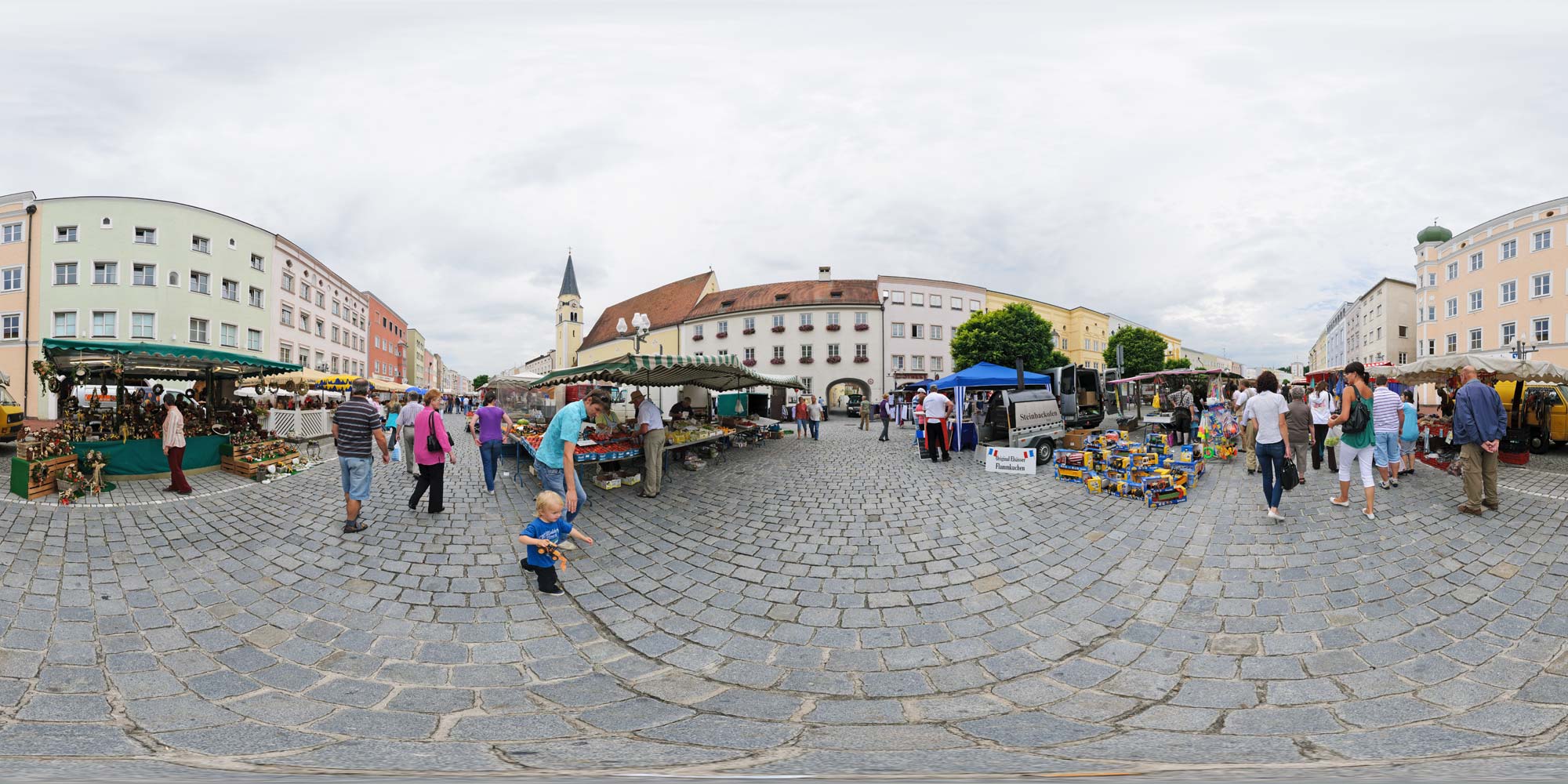 Panorama  Mühldorf am Inn - Stadtplatz